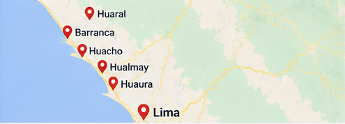Mapa de sedes AMPER